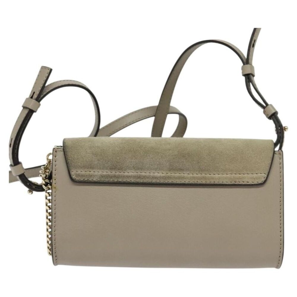 Chloe Faye Leather And Suede Beige Leather Shoulder Bag Bag - Picture 2 of 16